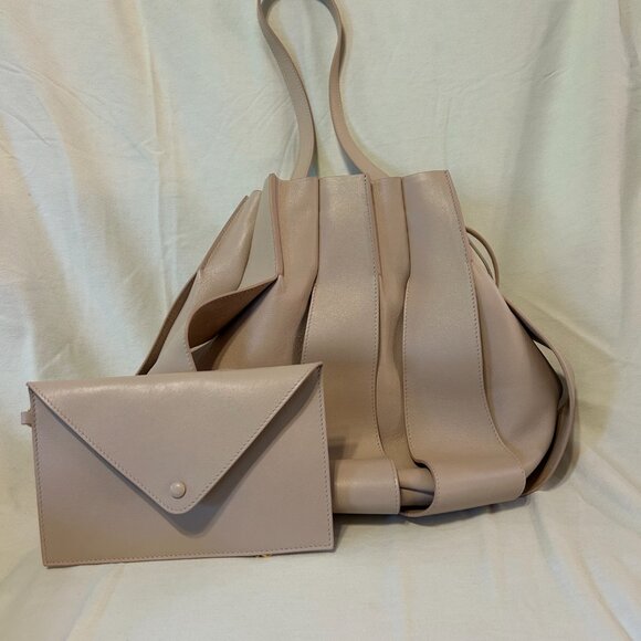 Ulla Johnson Pink Leather Bag, Matching Wallet Included - Picture 1 of 5